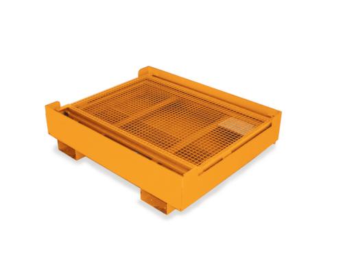 Bauer Plateforme de travail, exécution DE, RAL2000 orangé jaune, possibilité d'entrée Du côté large