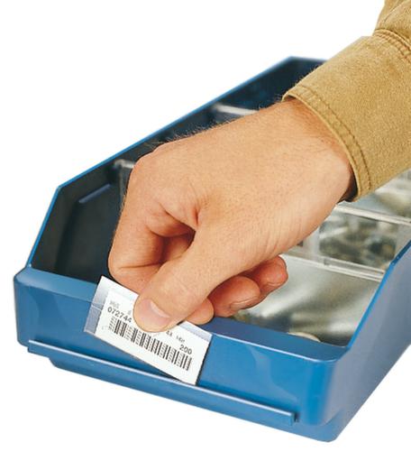 Bac compartimentable à bec, bleu, profondeur 500 mm