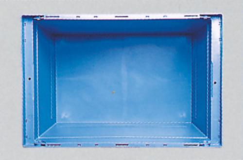 BITO Bac réutilisable plombable, capacité 76 l, Couvercle à charnière en 2 parties