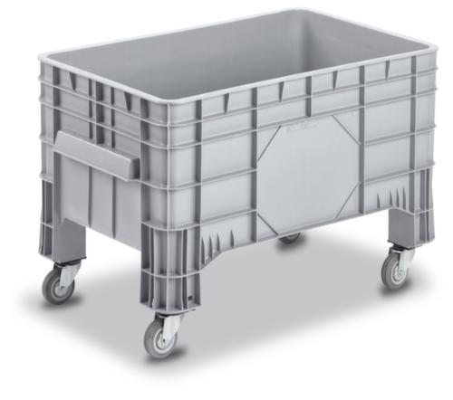 Grands conteneurs, capacité 220 l, gris, 4 roulettes pivotantes