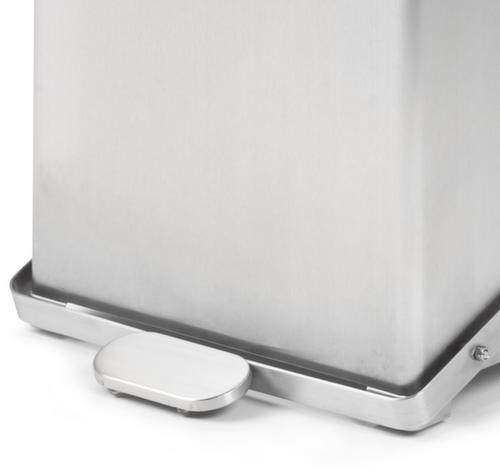 Poubelle à pédale industrielle avec poignée, 152 l, blanc, couvercle blanc