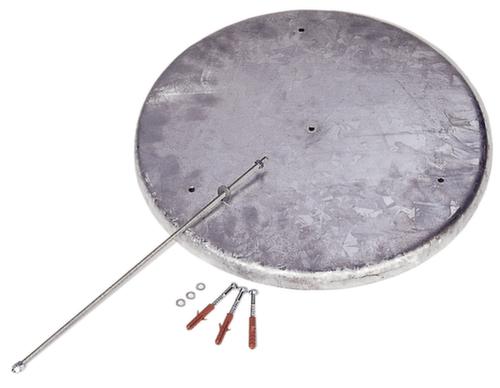 Cendrier sur pied avec toit, argent