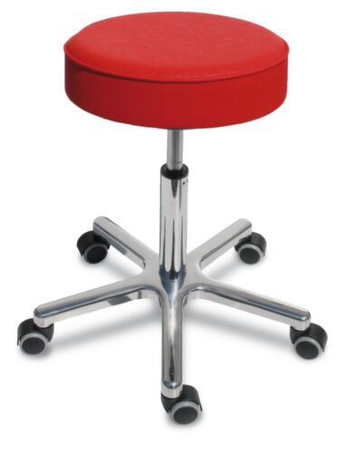 Tabouret pivotant hauteur réglable avec assise en similicuir