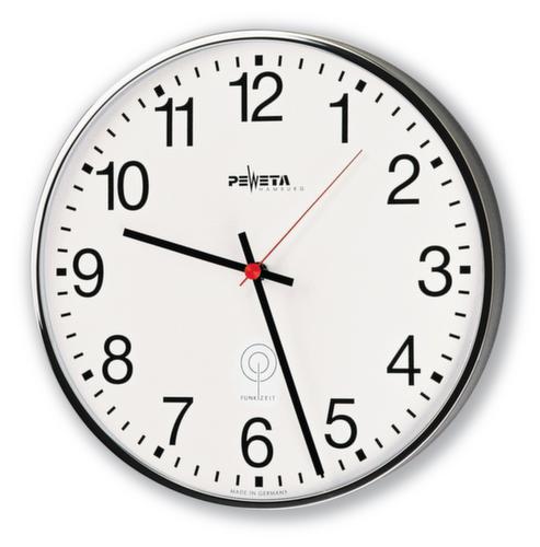 PEWETA Horloge murale industrielle Ø 300 mm, avec chiffres arabes, Ø 300 mm