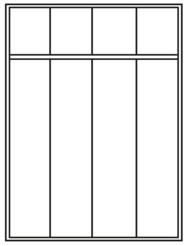 PAVOY Armoire vestiaire Basis avec 4 compartiments, largeur de compartiment 300 mm
