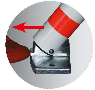 Poteau automatique, hauteur 900 mm, à cheviller