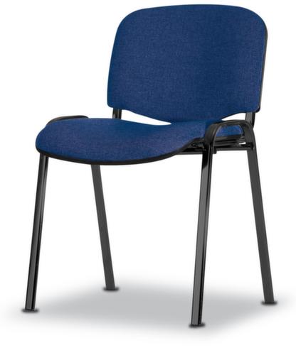 Nowy Styl Siège visiteur gerbable 12 fois ISO avec capitonnages, assise tissu (100 % polyester), bleu foncé