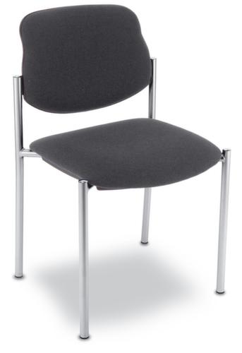 Nowy Styl Siège visiteur gerbable 6 fois Style avec capitonnages, assise tissu (100 % fibres synthétiques), anthracite