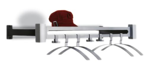 Porte-manteau mural Montana, avec 1 tringle et 1 porte-chapeaux, argenté/anthracite