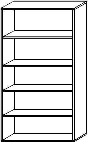 Gera Rayonnage de bureau Pro avec paroi arrière, largeur 1000 mm, 5 HC