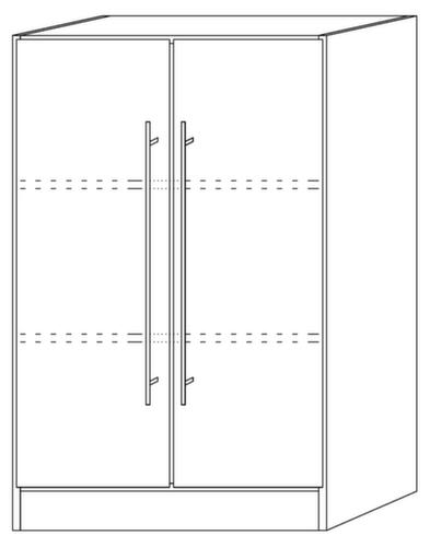 Armoire à portes battantes Sina, 3 hauteurs des classeurs, érable/érable