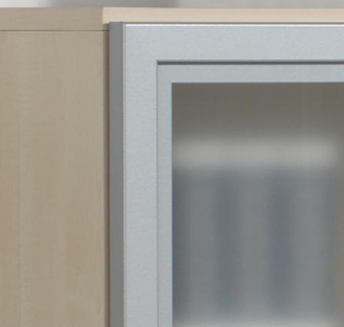 Gera Armoire à portes battantes Milano vitrées, 6 hauteurs des classeurs