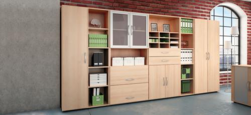 Gera Armoire à portes battantes Milano, 6 hauteurs des classeurs, hêtre/hêtre