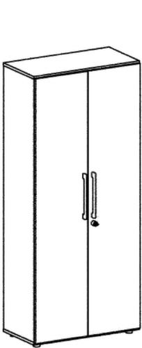 Gera Armoire à portes battantes Milano, 6 hauteurs des classeurs, hêtre/hêtre