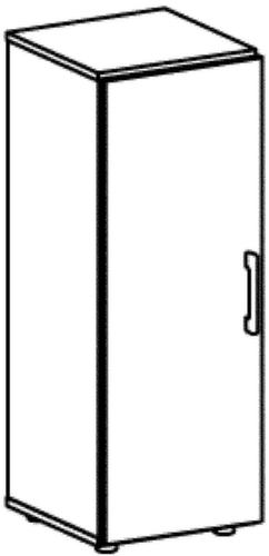 Gera Armoire à portes battantes Milano, 3 hauteurs des classeurs, gris clair/gris clair