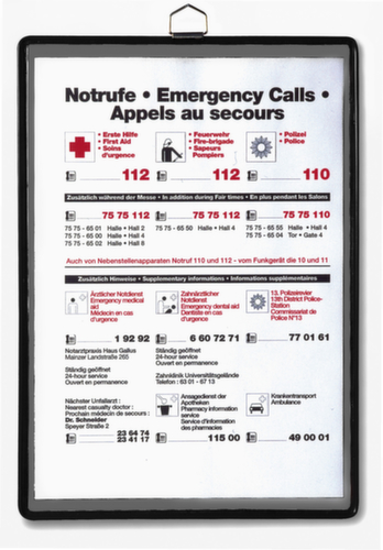 tarifold pochette d'affichage tview, DIN A4, cadre avec œillets métalliques