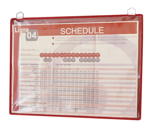 tarifold pochette d'affichage tview, DIN A5, cadre avec œillets métalliques