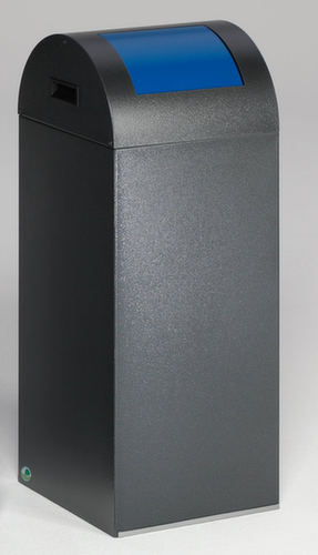 VAR Collecteur de recyclage WSG 55 R avec trappe d'insertion, 60 l, argent antique, couvercle RAL5010 bleu gentiane