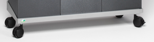 VAR Servante d'atelier, p. conteneur de tri sélectif, piètement noir, 4 roulettes pivotantes pour collecteur de recyclage