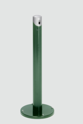VAR Cendrier sur pied SG 105 R en acier, RAL6005 vert mousse