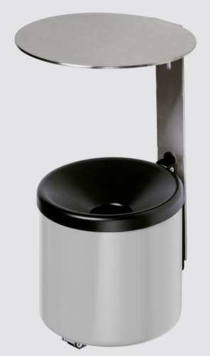 VAR Cendrier mural WH 10 avec toit de protection, argent