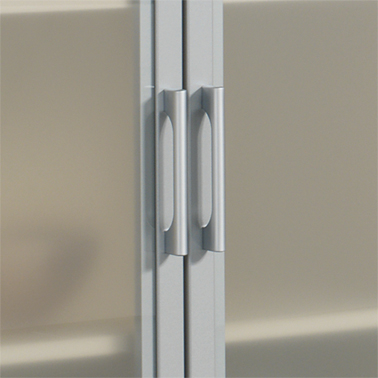 Gera Armoire à portes battantes Milano vitrées, 6 hauteurs des classeurs