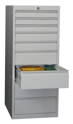 PAVOY Armoire à tiroirs Basis Plus RAL7035, 9 tiroir(s), RAL7035 gris clair/RAL7035 gris clair
