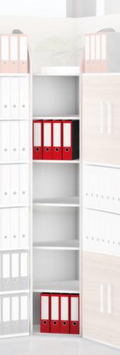 Etagère d'angle pour bureau à construire soi-même, largeur 620 mm, 6 tablettes