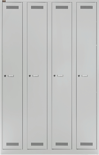 Bisley Armoire vestiaire Light gris clair avec 4 compartiments