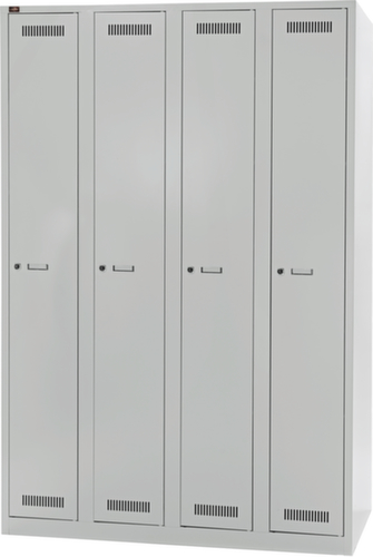 Bisley Armoire vestiaire Light gris clair avec 4 compartiments
