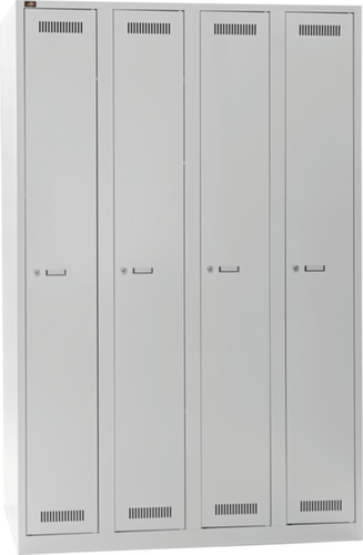Bisley Armoire vestiaire Light gris clair avec 4 compartiments