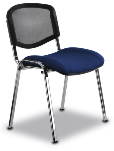 Nowy Styl Siège visiteur ISO avec dossier maille, assise tissu (100 % polyester), bleu foncé