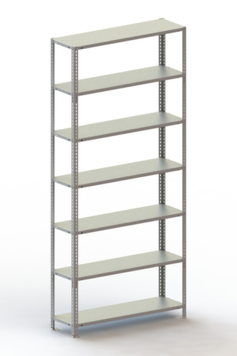 META Rayonnage à boulonner pour classeurs, 7 tablettes, avec revêtement en zinc anti-corrosion