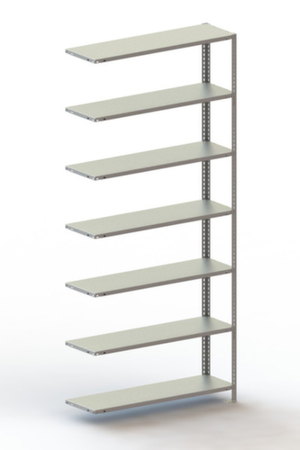 META Rayonnage à boulonner pour classeurs élément suivant, 7 tablettes, avec revêtement en zinc anti-corrosion