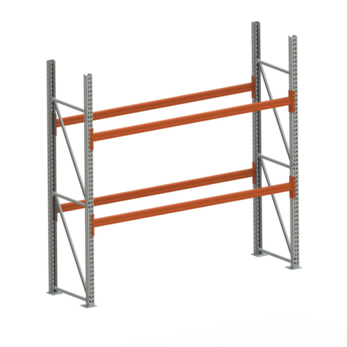 META Rayonnage à palettes MULTIPAL pour 6 palettes, largeur 2870 mm, 3 niveaux de stockage
