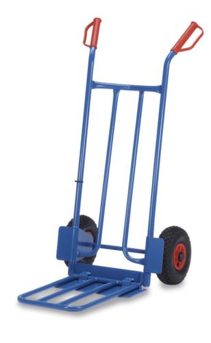 fetra diable de manutention avec pelle pliable, force 250 kg, caoutchouc plein bandage