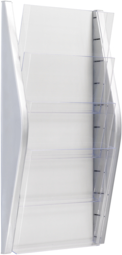 helit Présentoir mural "the arc" avec 4 plateaux, 4 tablettes, structure argent