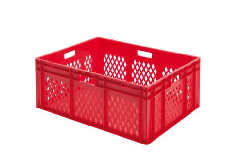 Bac gerbable norme Europe parois ajourées, rouge, capacité 127 l