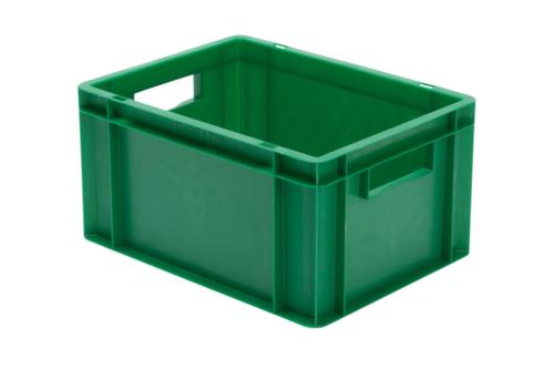 Bac gerbable norme Europe parois + fond pleins, vert, capacité 19 l