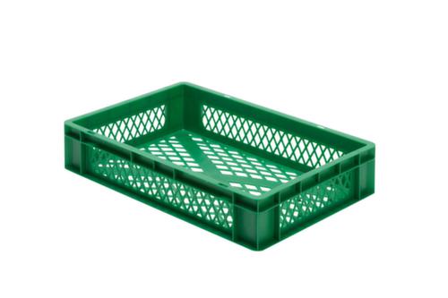 Bac gerbable norme Europe parois + fond ajourés, vert, capacité 22 l