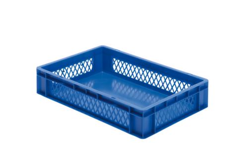 Bac gerbable norme Europe parois ajourées, bleu, capacité 22 l