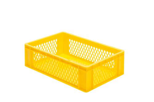 Bac gerbable norme Europe parois ajourées, jaune, capacité 33 l