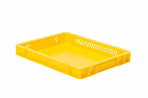 Bac gerbable norme Europe parois ajourées, jaune, capacité 4,5 l