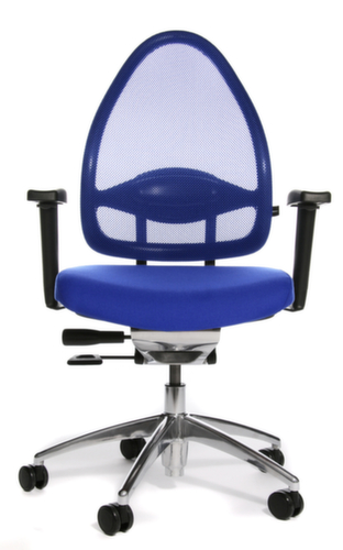 Topstar Siège de bureau pivotant Open Base + Art OPEN BASE 10 avec articulation Body-Balance-Tec®, Dossier maille, bleu