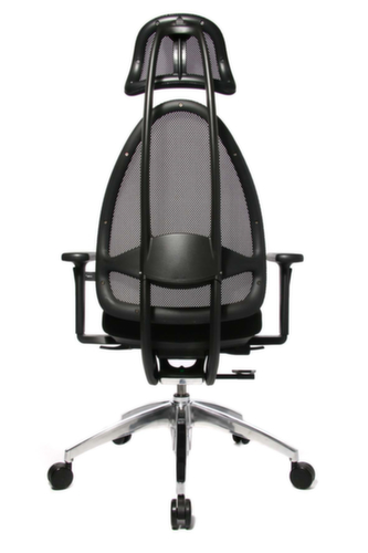 Topstar Siège de bureau pivotant Open Base + Art OPEN ART 10 avec appui-tête, Dossier maille, noir