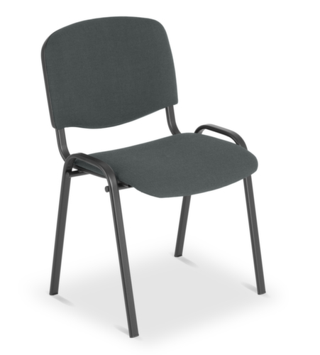 Nowy Styl Siège visiteur gerbable 12 fois ISO avec capitonnages, assise tissu (100 % polyoléfine), anthracite