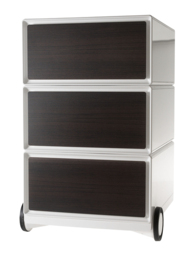 Paperflow Caisson mobile easyBox, 3 tiroir(s), blanc/wengé