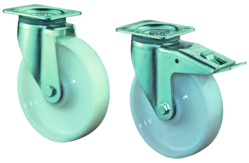 BS-ROLLEN Roulette pivotante, force 1000 kg, plastique bandage