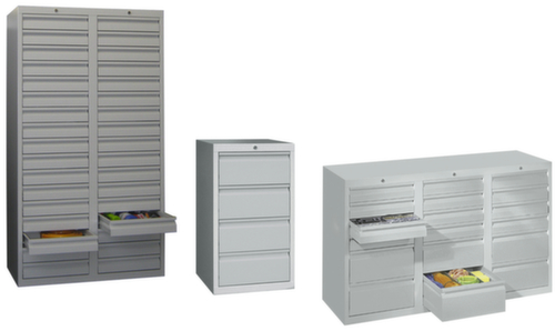 PAVOY Armoire à tiroirs Basis gris clair avec max. 34 tiroirs