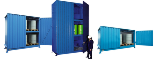 Lacont Conteneur de rayonnage pour produits dangereux pour max. 60 fûts de 200 litres